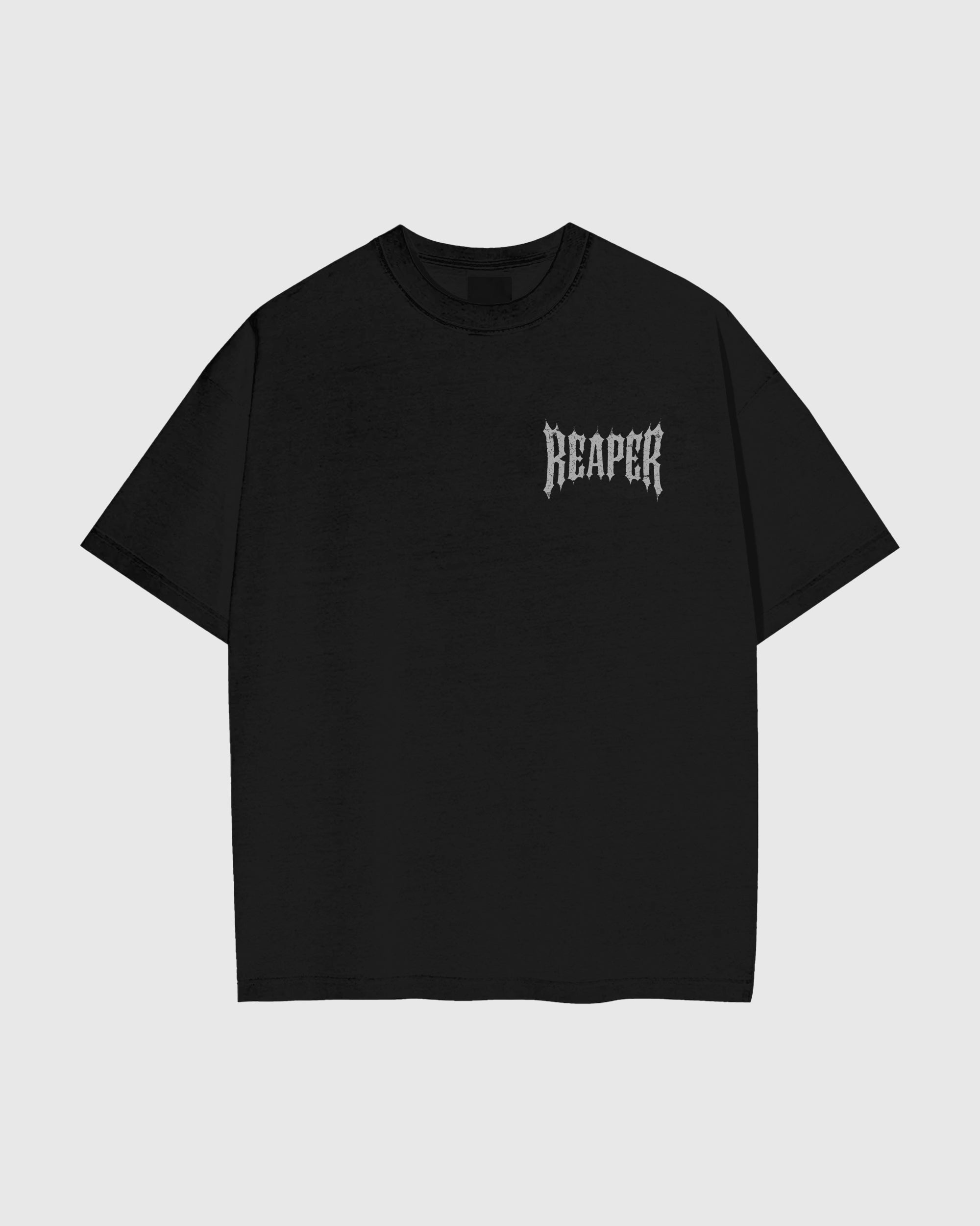 Reaper Vertical Font Tee
